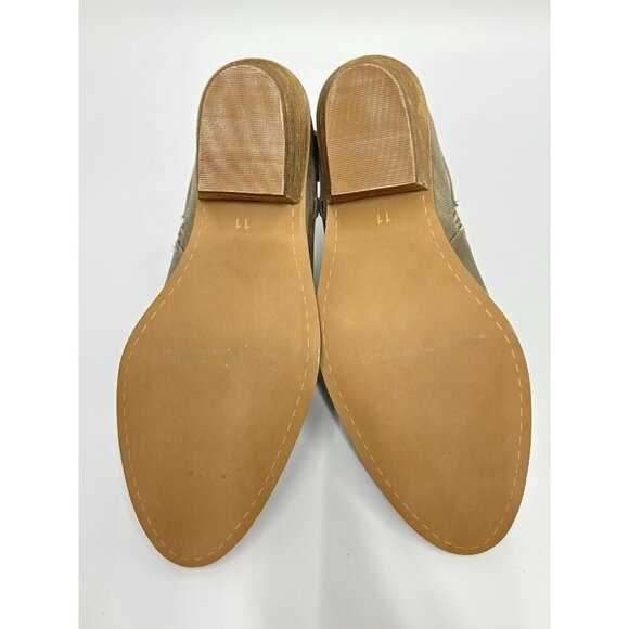 Boutique by Corkys Western Ankle Booties Womens Sz 11 Taupe Faux Leather - Picture 9 of 9